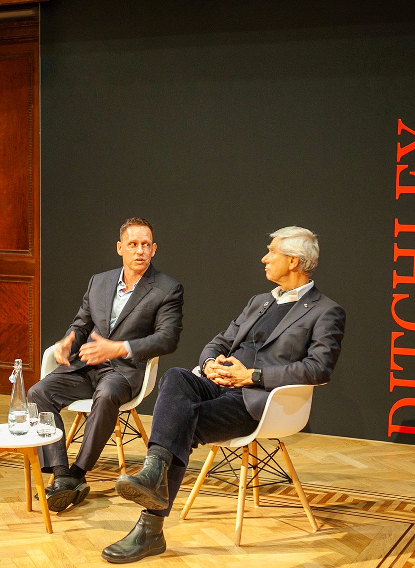 Corporate events photographer; Peter Thiel